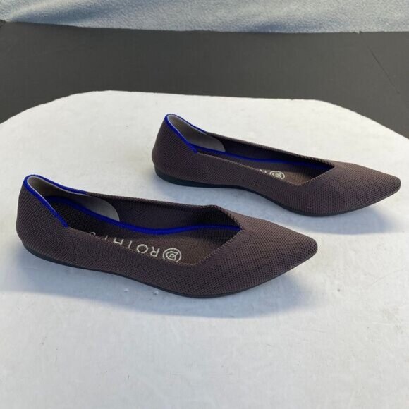 Rothy's Women's The Point Flat Shoe Dark Purple W 5.5 Pointed Toe Slip-on - Picture 9 of 11